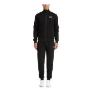 Emporio Armani EA7 Enfärgad Tracksuit med Dragsko och Dragkedja Black,...