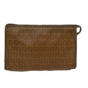 Fendi Vintage Pre-owned Canvas kuvertvskor Beige, Dam