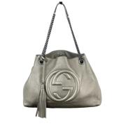 Gucci Vintage Pre-owned Laeder handvskor Gray, Dam