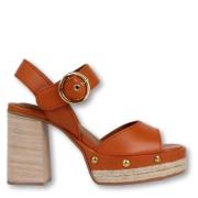 See by Chloé Orange Klack Sandal Brown, Dam