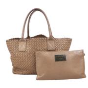 Bottega Veneta Vintage Pre-owned Laeder totevskor Brown, Dam