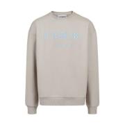 Iceberg Logo Crewneck Sweatshirt Gray, Herr