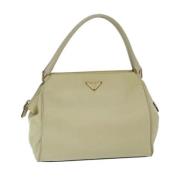 Prada Vintage Pre-owned Nylon handvskor Beige, Dam