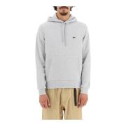 Lacoste Logo Patch Fleece Hoodie Gray, Herr