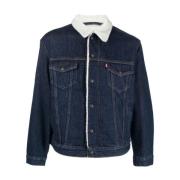 Levi's Blå Sherpa Trucker Jacka Blue, Herr