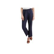 Bellerose Indigo Blå Viskosblandade Slim Byxor Blue, Dam