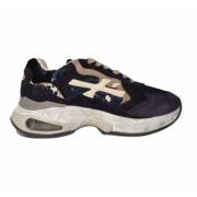 Premiata Blå Sharky D Nylon Mocka Sneakers Blue, Dam