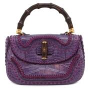 Gucci Vintage Pre-owned Laeder handvskor Purple, Dam