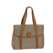 Celine Vintage Pre-owned Canvas handvskor Beige, Dam