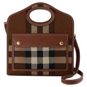 Burberry Tyg handvskor Brown, Dam