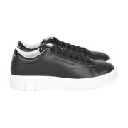 Emporio Armani Svarta Logotyp Höga Sulor Sneakers Black, Herr