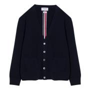 Thom Browne Kort Cardigan Tröja Blue, Herr