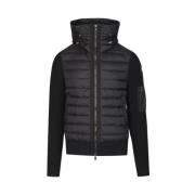 Moncler XL Svart Hybrid Huvtröja Black, Herr