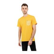 Tommy Hilfiger Herr T-shirt Regular Fit Gul Yellow, Herr