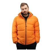 Tommy Hilfiger Herr Pufferjacka, Orange, Regular Passform Orange, Herr