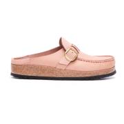 Birkenstock Rosa Mocka Sliders med Spänne Pink, Dam