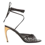 Salvatore Ferragamo Högklackad sandal Atena Brown, Dam