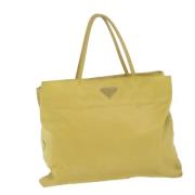 Prada Vintage Pre-owned Nylon totevskor Yellow, Dam