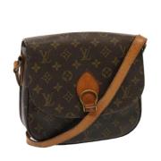 Louis Vuitton Vintage Pre-owned Canvas axelremsvskor Brown, Dam