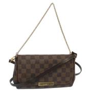 Louis Vuitton Vintage Pre-owned Canvas axelremsvskor Brown, Dam