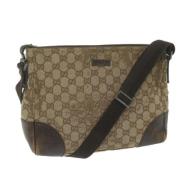 Gucci Vintage Pre-owned Canvas gucci-vskor Beige, Dam