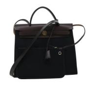 Hermès Vintage Pre-owned Canvas handvskor Black, Dam