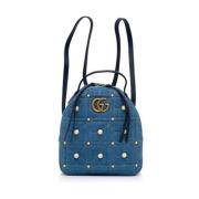 Gucci Vintage Pre-owned Laeder ryggsckar Blue, Dam