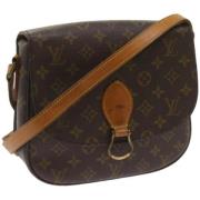 Louis Vuitton Vintage Pre-owned Canvas axelremsvskor Brown, Dam