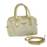 Prada Vintage Pre-owned Nylon prada-vskor Beige, Dam