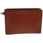 Louis Vuitton Vintage Pre-owned Laeder kuvertvskor Brown, Dam