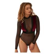 Undress Code Wild Side Mesh Bodysuit Red, Dam