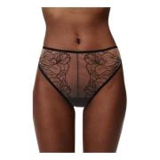 Undress Code Wildflower Broderad Mesh Trosor Black, Dam