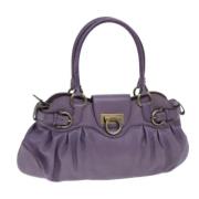 Salvatore Ferragamo Pre-owned Pre-owned Laeder handvskor Purple, Dam