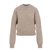 Jacquemus Beige Stickad Pullover Tröja Beige, Dam