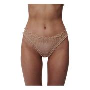 Undress Code Nude Broderad Ruffle Trosor Beige, Dam