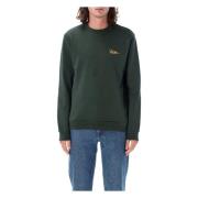 A.p.c. Khaki Stickat Universitetsfleece Aw24 Green, Herr