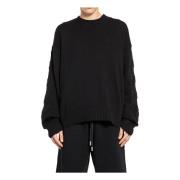 Off White 3D Stickad Crewneck Svart Tröja Black, Herr