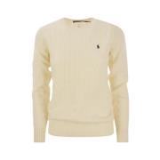 Polo Ralph Lauren Rundhalsad stickad tröja Beige, Dam