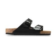 Birkenstock Arizona Läder Sandaler Svart Black, Herr