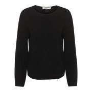 Soaked in Luxury Svart Stickad Pullover Slindianna Stil Black, Dam