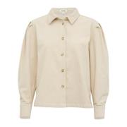 Soaked in Luxury Elegant Skjortblus Havre Beige, Dam