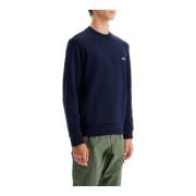 Lacoste Ikonisk Krokodil Logo Crewneck Sweatshirt Blue, Herr