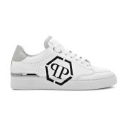 Philipp Plein Vit Svart Lo Top Sneakers White, Herr