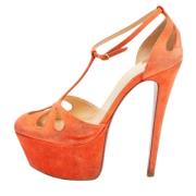 Christian Louboutin Pre-owned Pre-owned Mocka klackskor Orange, Dam