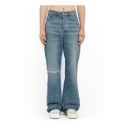 Amiri Indigo Shotgun Baggy Distressed Jeans Blue, Herr