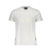 La Martina Elegant vit T-shirt med rund hals och signaturtryck White, ...