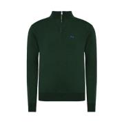 La Martina Grön Akryl Half-Zip Tröja med Logo Green, Herr