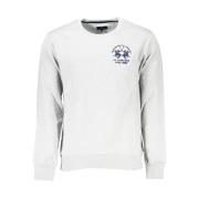 La Martina Bomullsweatshirt med brodyr White, Herr