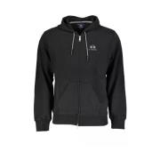 La Martina Elegant Svart Hoodie i Bomull Black, Herr