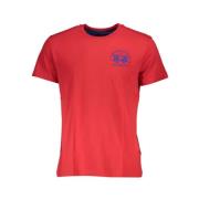 La Martina Elegant Rosa T-shirt med Broderi Red, Herr